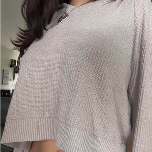 Pink Rose Women's Soft Gray Sweater